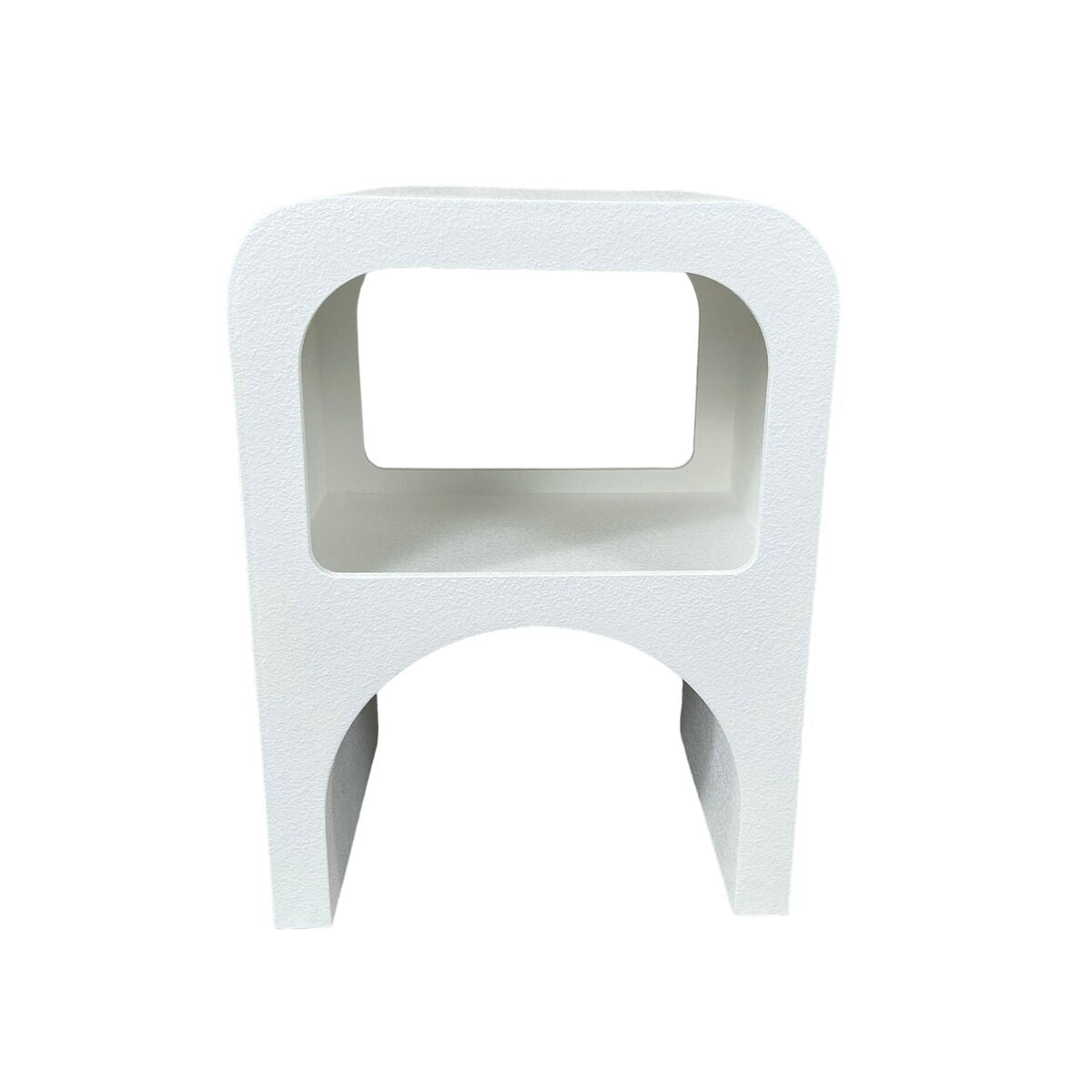 Side table Romimex White MDF Wood 41 x 56 x 30 cm Romimex