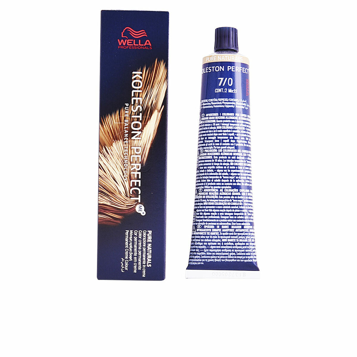 Permanent Dye Wella Koleston Perfect Pure Naturals Nº 7.0 60 ml