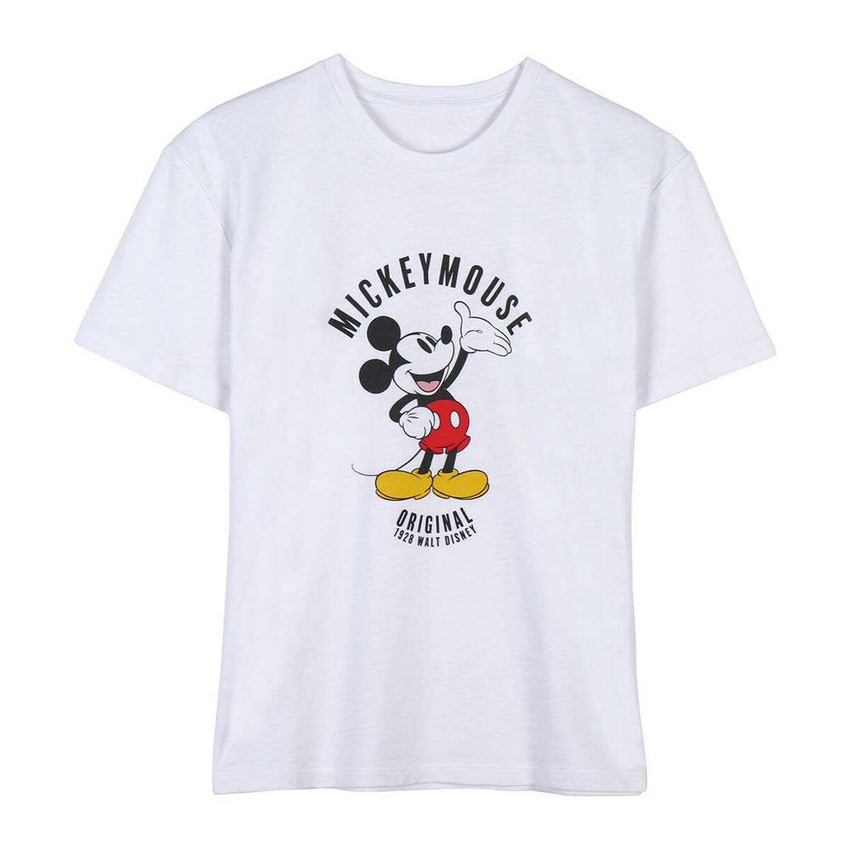 Women’s Short Sleeve T-Shirt Mickey Mouse White Mickey Mouse