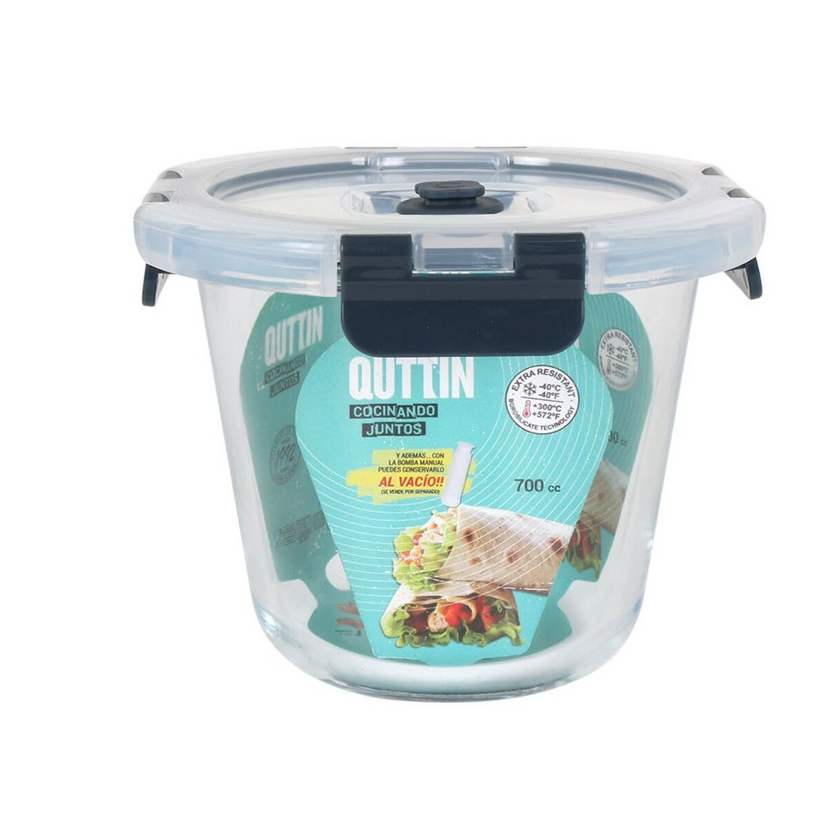 Hermetic Lunch Box Quttin Vacuum tube 700 ml 14 x 14 x 11 cm