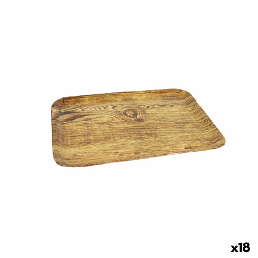 Tray La Mediterránea Wood Melamin 27 x 21,5 x 1,5 cm (18 Units)