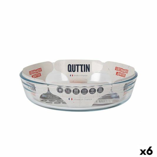 Oven Dish Quttin Glass 1,7 L ø 23 x 5,3 cm (6 Units)