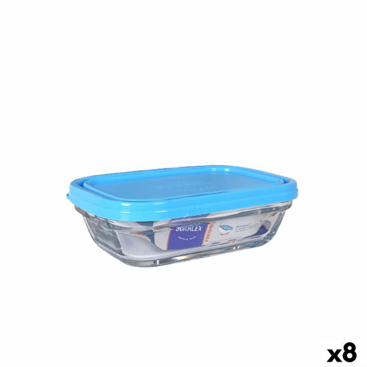 Rectangular Lunchbox with Lid Duralex Freshbox 400 ml Blue (8 Units)