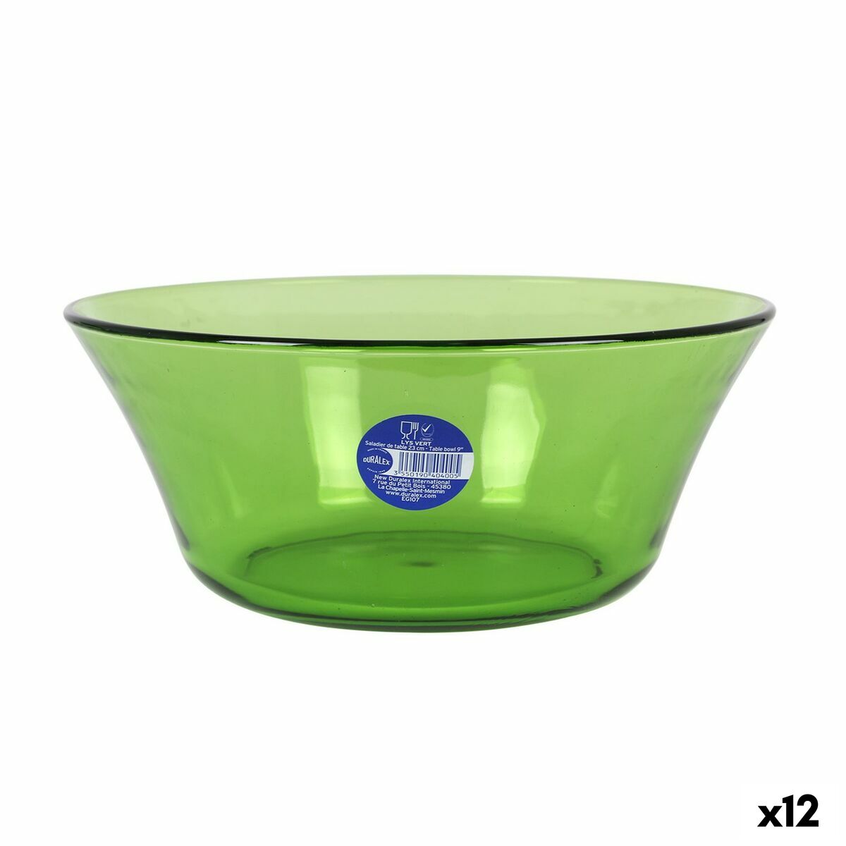 Salad Bowl Duralex Lys Ø 23 cm Green (12 Units)