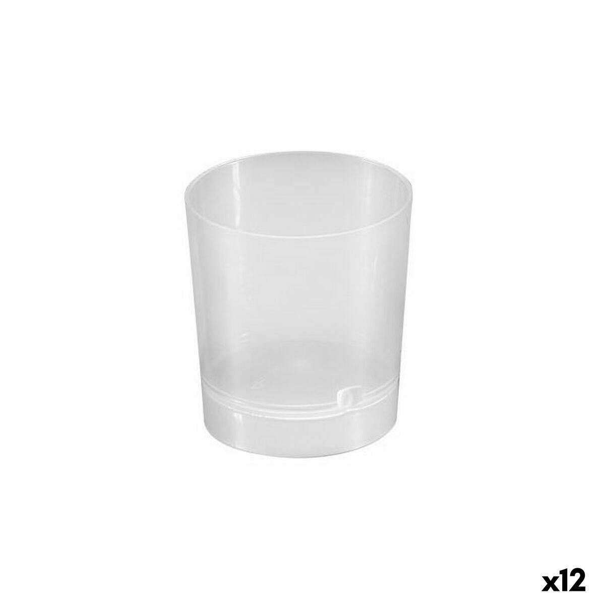 Set of Shot Glasses Algon Transparent Plastic 30 ml 12 Pieces (90Units)