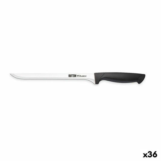 Ham knife Quttin Black Black Silver 22 cm (36 Units) Quttin