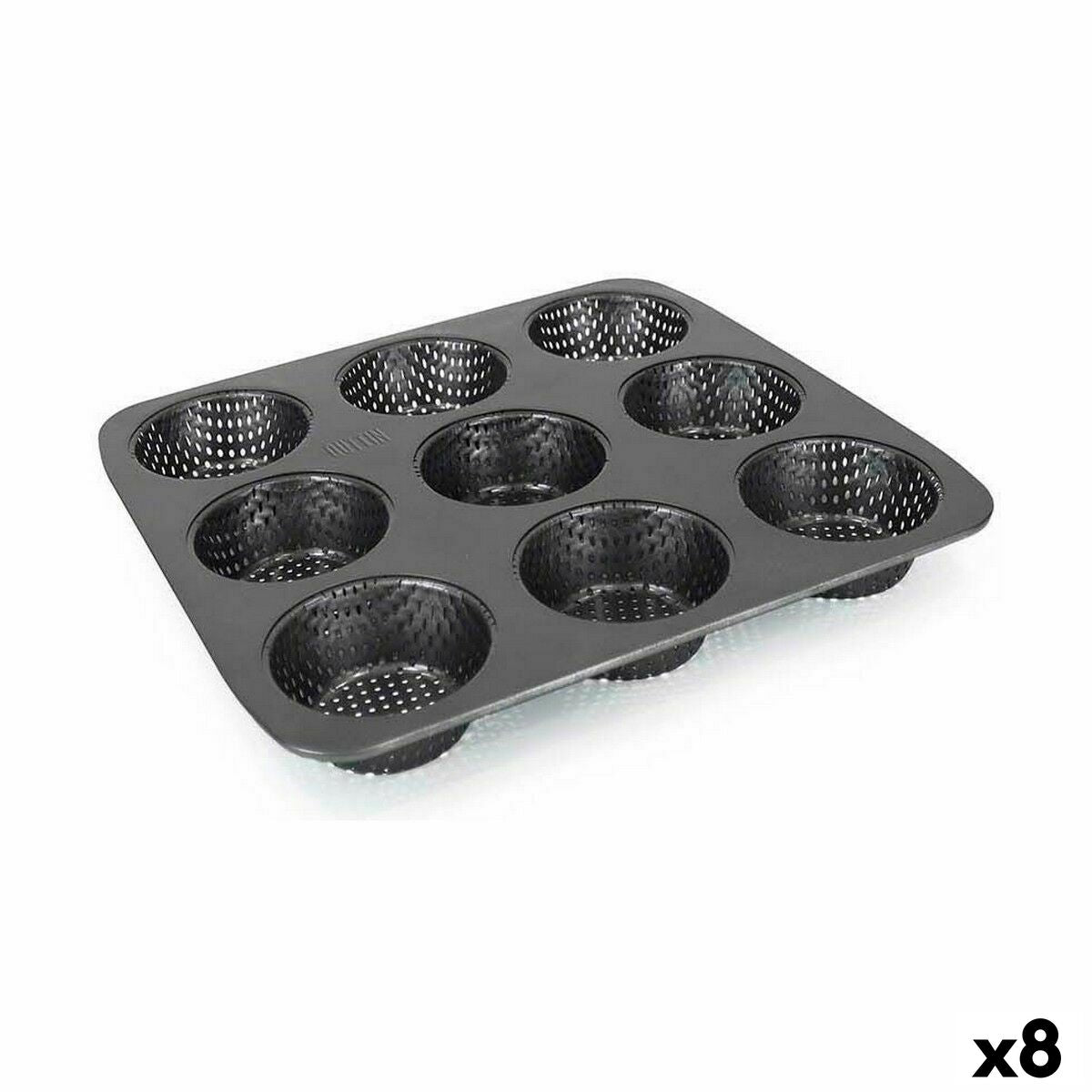 Tartlets tin Quttin 32 x 30 x 3,2 cm Drilled (8 Units) Quttin