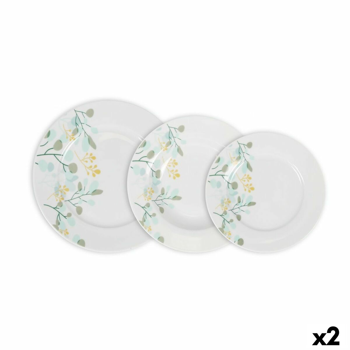 Dinnerware Set La Mediterránea Rivoli Circular 18 Pieces (2 Units) La Mediterránea