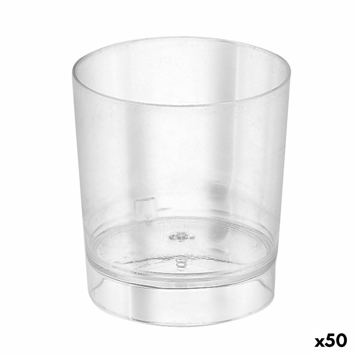 Set of Shot Glasses Algon Reusable Transparent 10 Pieces 35 ml (50 Units) Algon