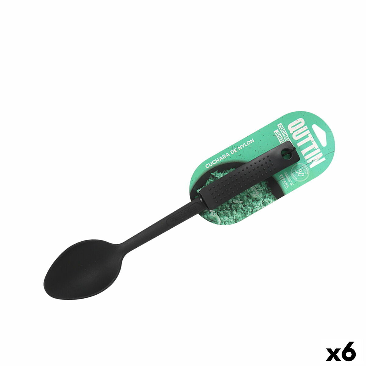 Ladle Quttin Black Point 32 x 6,1 cm (6 Units) Quttin