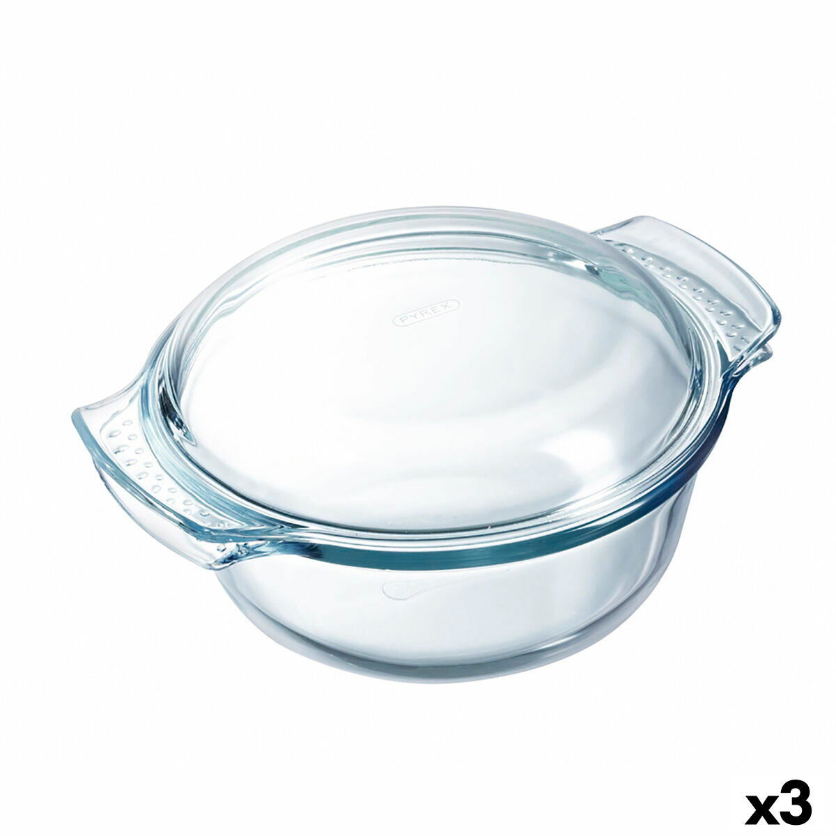 Oven Dish Pyrex Classic Vidrio Transparent Glass 33 x 26 x 12 cm With lid (3 Units) Pyrex