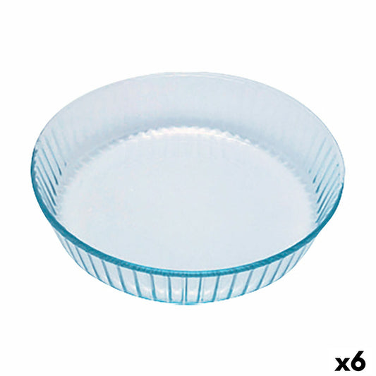 Oven Mould Pyrex Classic Circular Transparent 27 x 27 x 6 cm (6 Units) Pyrex