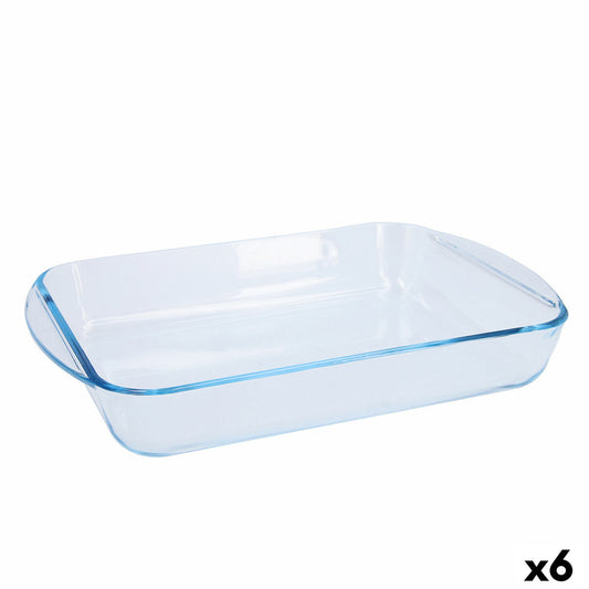 Oven Dish Pyrex Classic Vidrio Transparent Glass Rectangular 35 x 23 x 6 cm (6 Units)