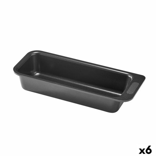 Oven Mould Pyrex Magic Rectangular Black Ø 26 cm (6 Units) Pyrex