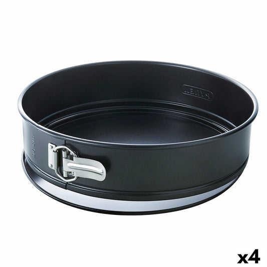 Springform Pan Pyrex Magic Circular Black 20 cm Metal 4 Units