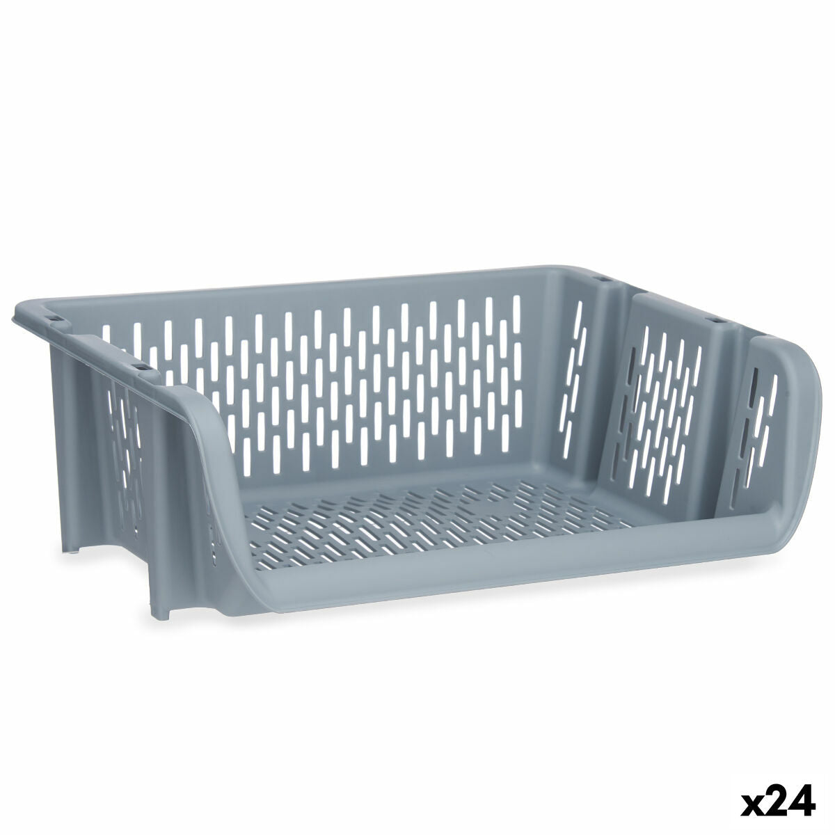 Vegetable basket Grey polypropylene (30 x 13,5 x 38,7 cm) (24 Units) Kinvara