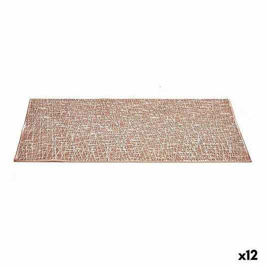 Table Mat Pink Plastic (45 x 0,01 x 30 cm) (12 Units) Kinvara