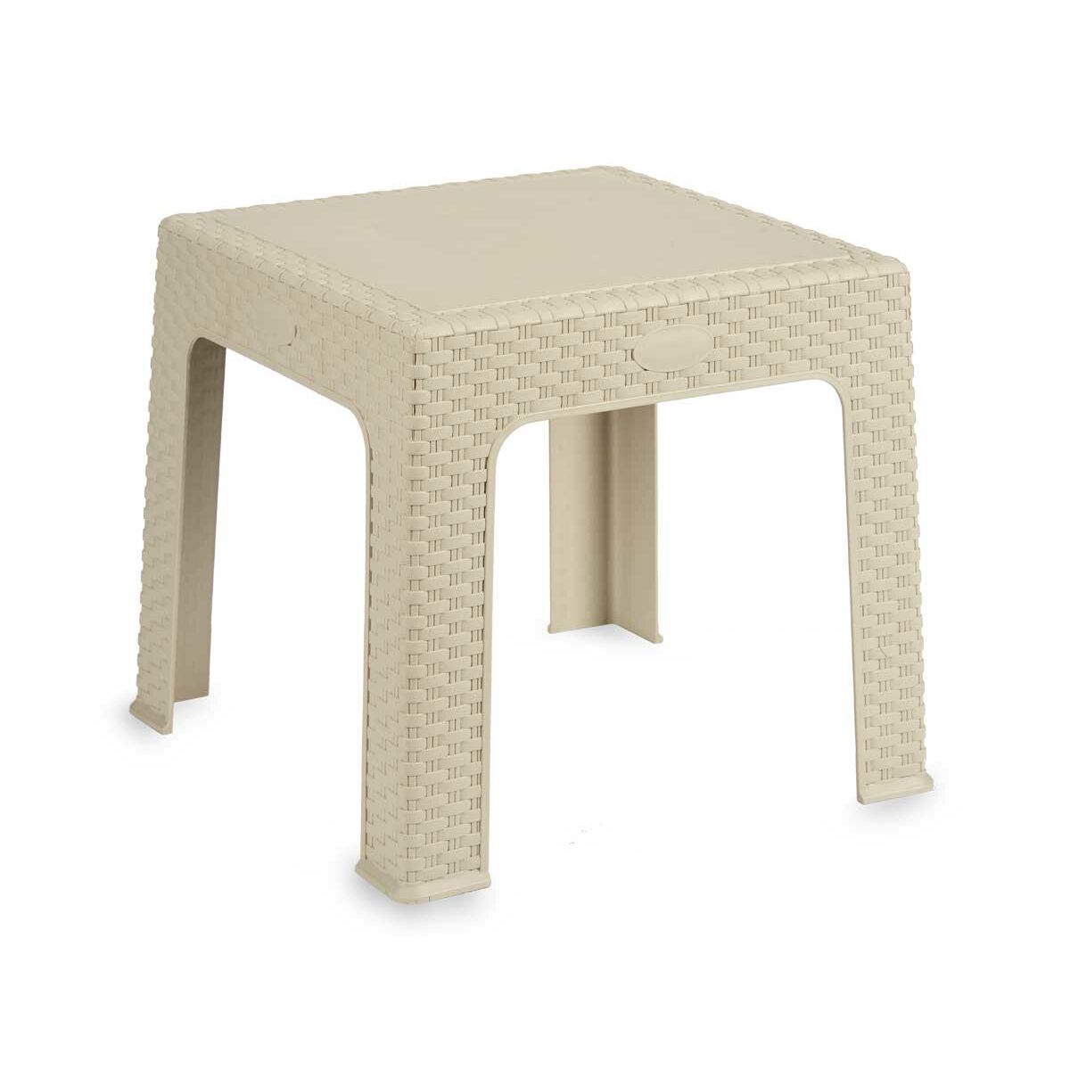 Child's Table Rattan Cream Plastic 47 x 42,5 x 47 cm (4 Units)