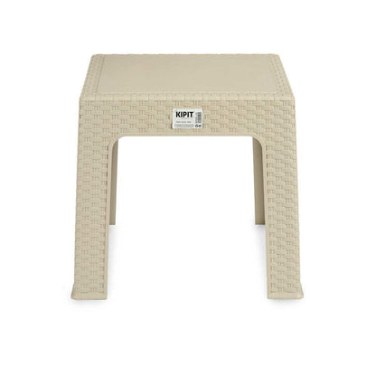 Child's Table Rattan Cream Plastic 47 x 42,5 x 47 cm (4 Units)