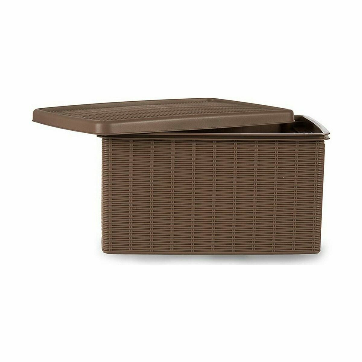 Storage Box with Lid Stefanplast Elegance Side Beige Plastic 29 x 21 x 39 cm (5 Units)