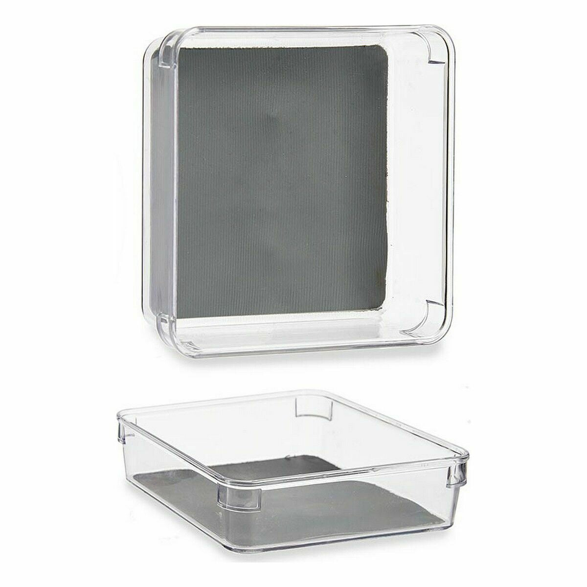 Drawer Organizer Recycled plastic Grey 16 x 4,5 x 16 cm (24 Units)