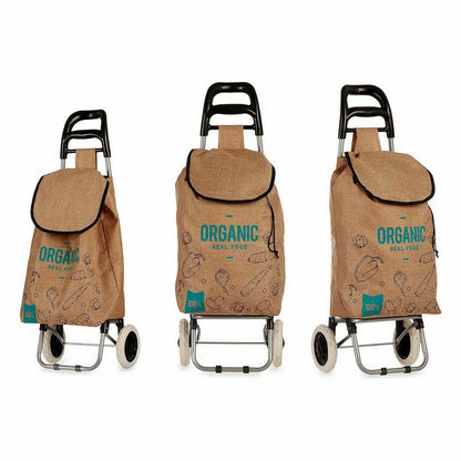 Shopping cart Kinvara Organic Brown 3,3 L 36 x 95 x 35 cm (10 Units) Kinvara