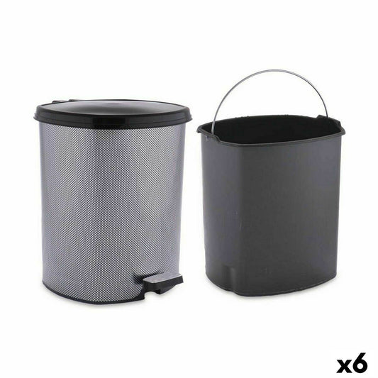 Pedal bin Berilo D004-2 Dark grey Plastic 6 L (6 Units) Berilo