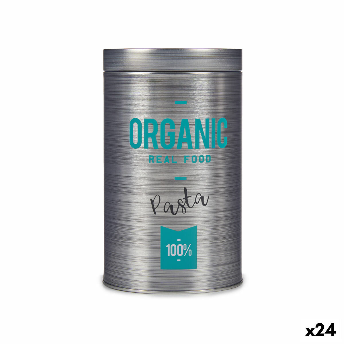 Tin Organic Paste Grey Tin 10,4 x 18,2 x 10,4 cm (24 Units) Kinvara