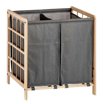 Laundry basket Brown Grey Wood 30 L x 2 33 x 60 x 59,5 cm (12 Units)