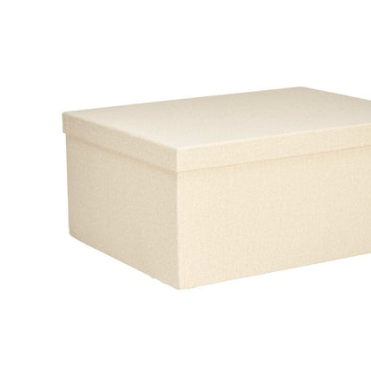 Set of Stackable Organising Boxes Natural Cardboard (2 Units)