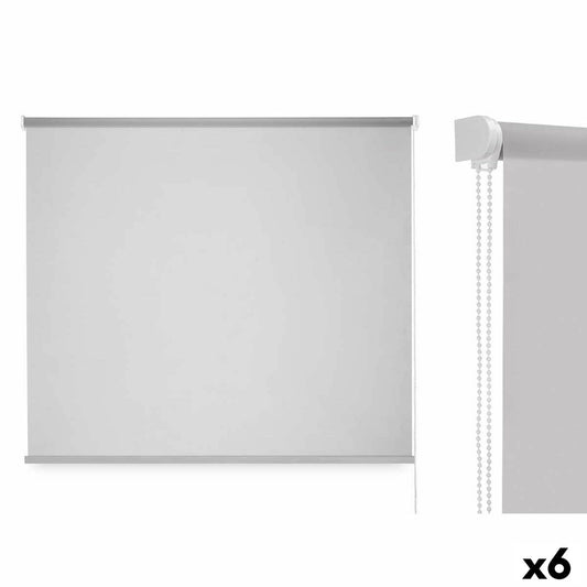 Roller blinds 180 x 180 cm Grey Cloth Plastic (6 Units)