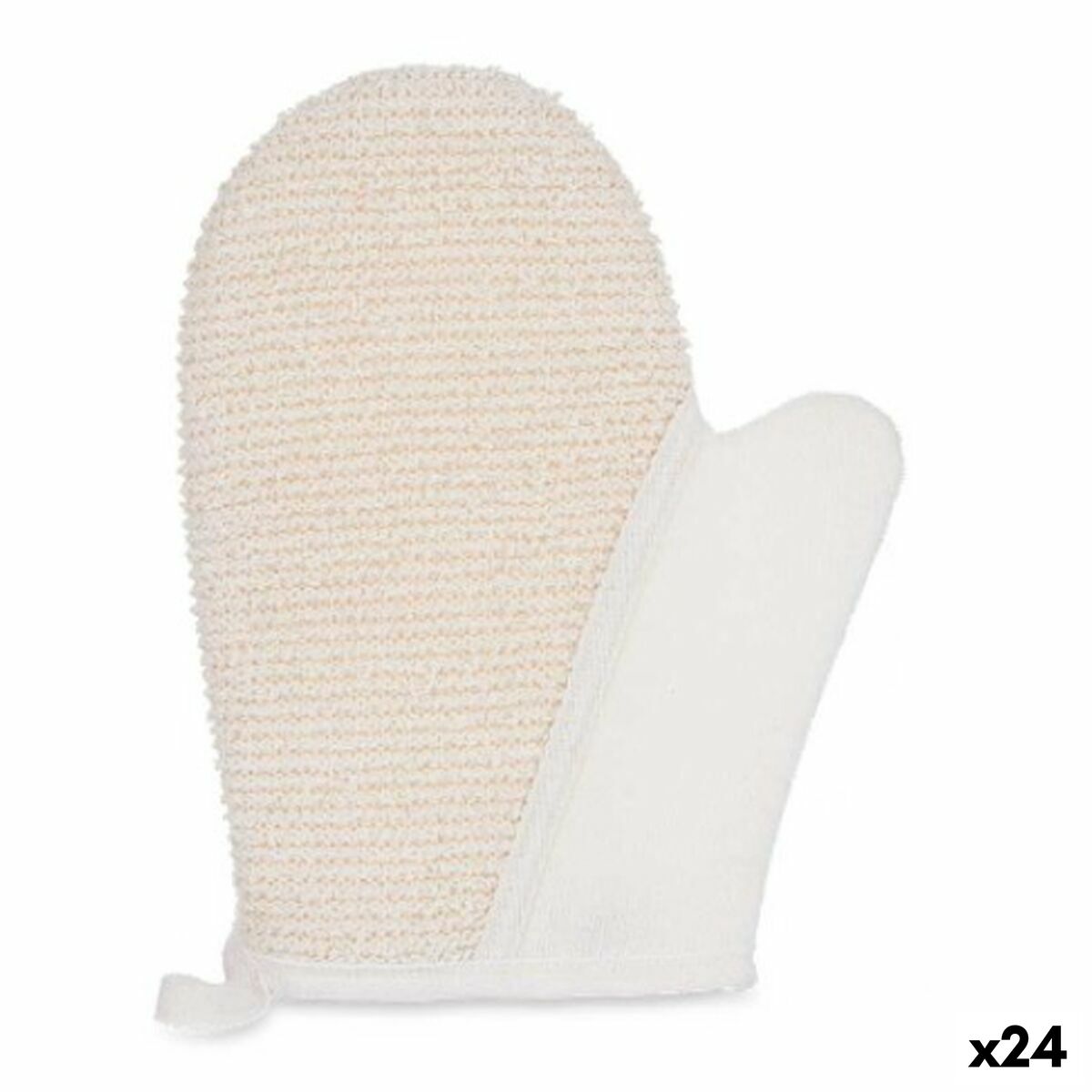 Bath Mitten White Beige (24 Units)