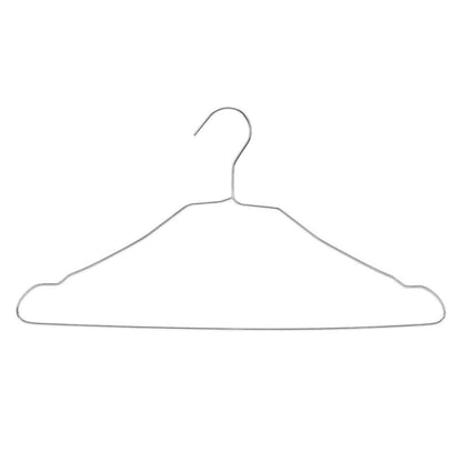 Set of Clothes Hangers Silver Metal 39,5 x 20 x 0,5 cm (24 Units)