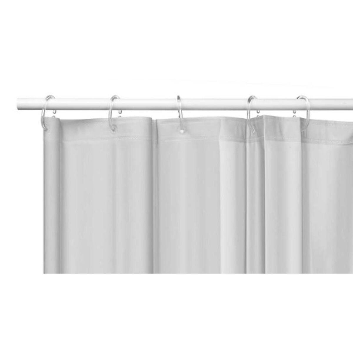 Shower Curtain Grey Polyethylene EVA 180 x 180 cm (12 Units)