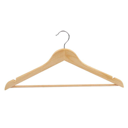 Set of Clothes Hangers 44,5 x 1,2 x 23 cm Brown Wood Metal (8 Units)