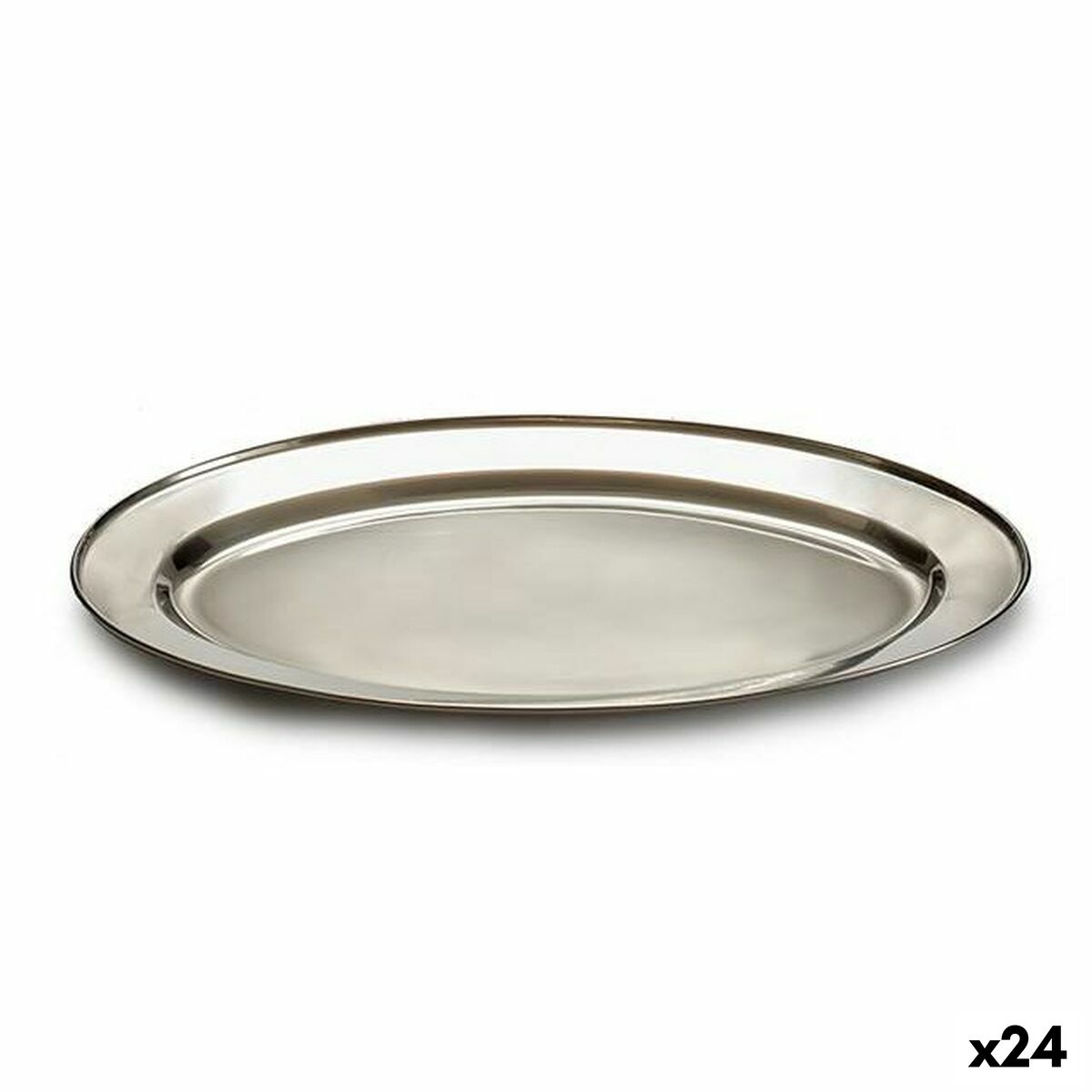 Tray Silver Stainless steel 30 x 2 x 20 cm (24 Units) Kinvara