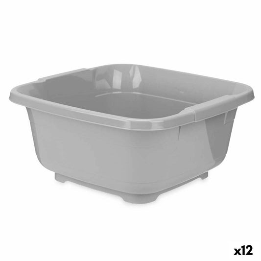 Washing-up Bowl Grey Plastic 11 L (12 Units) Kinvara