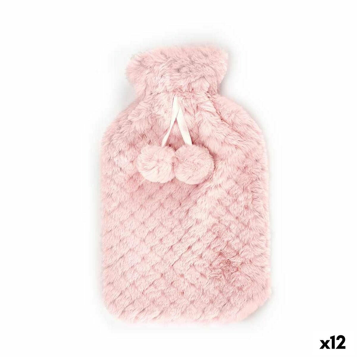 Hot Water Bottle Pink Plastic 1,8 L (12 Units) Gift Decor