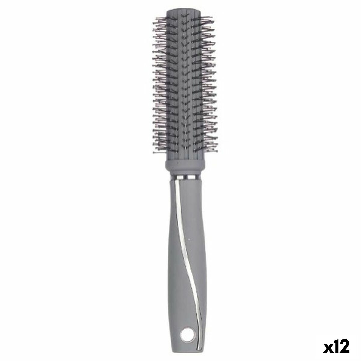 Round Brush Grey Silicone Plastic (12 Units) Berilo