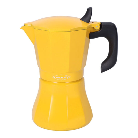 Italian Coffee Pot Oroley Petra Mustard Aluminium 9 Cups Oroley