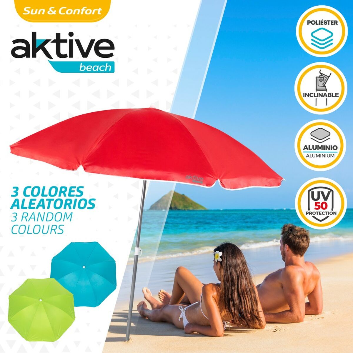 Sunshade Aktive 180 x 193 x 180 cm 180 x 196 x 180 cm (12 Units)