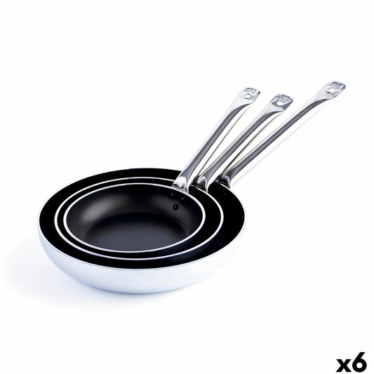 Pan Quid Professional Pro-induction Black Metal Steel Ø 24 cm (6 Units)