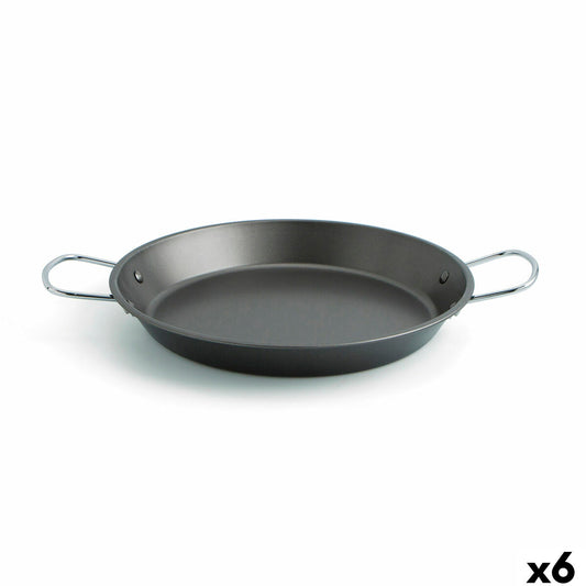 Pan Quid Senia Black Metal Steel Ø 32 cm (6 Units)